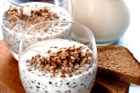 Buckwheat with kefir and bread, 5 kg weight loss per week