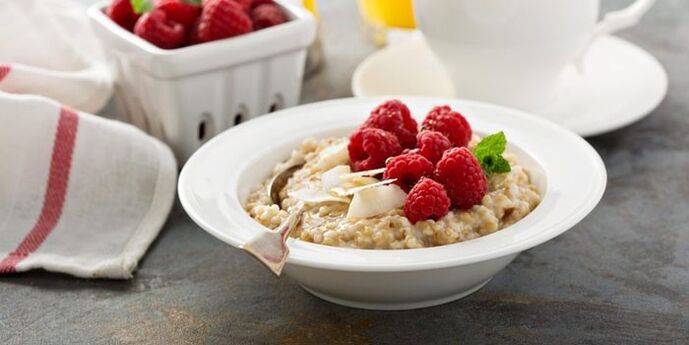Raspberry oatmeal for weight loss