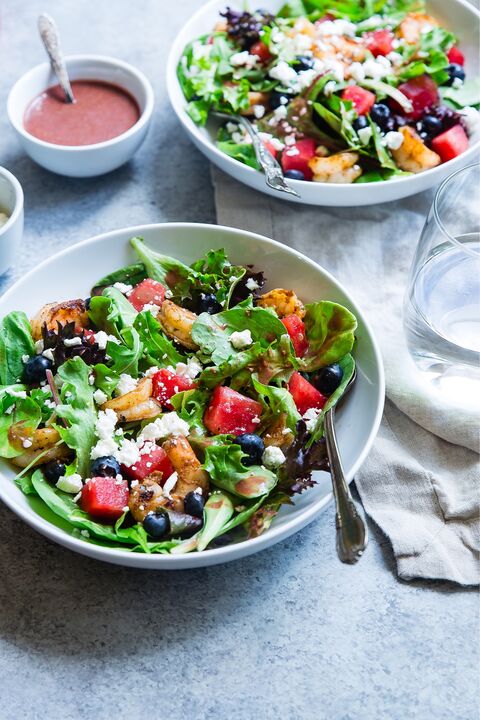 Shrimp salad on the Mediterranean diet menu